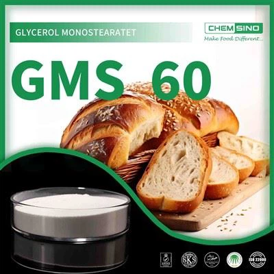 केक के लिए अच्छा उपयोगी ग्लिसरॉल मोनोस्टीरेट जीएमएस 60 पाउडर सीएएस नं.31566-31-1